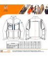 Chaqueta bicolor, acolchada multielástica con refuerzos