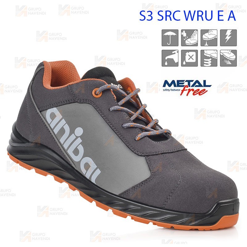 Zapato deportivo de seguridad no metálico S3 SRC WRU E A