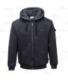 Chaqueta sudadera con capucha muy gruesa color negro