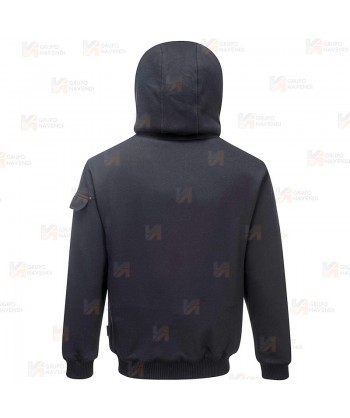 Chaqueta sudadera con capucha muy gruesa color negro