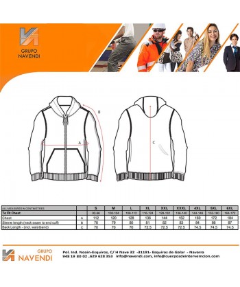 Sudadera ignífuga, antiestática y anti arco eléctrico con capucha