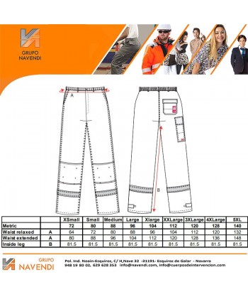 Pantalón ignífugo, antiestático y anti arco
