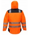 Parka corta bicolor de alta visibilidad con forro Insulatex