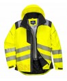 Parka corta bicolor de alta visibilidad con forro Insulatex