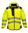 Parka corta bicolor de alta visibilidad con forro Insulatex