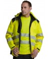 Parka corta bicolor de alta visibilidad con forro Insulatex