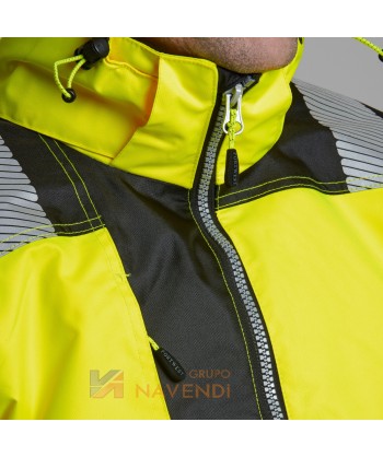 Parka corta bicolor de alta visibilidad con forro Insulatex