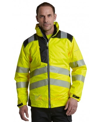 Parka corta bicolor de alta visibilidad con forro Insulatex