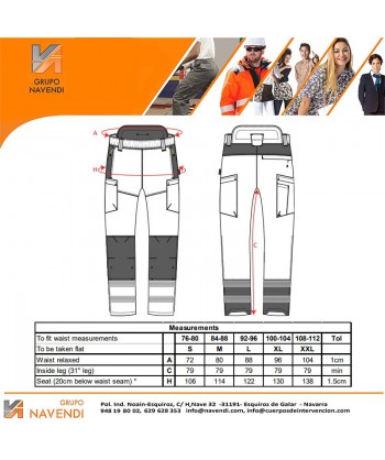 Pantalón impermeable y transpirable bicolor de alta visibilidad para lluvia
