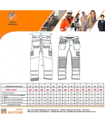 Pantalón bicolor de alta visibilidad muy grueso