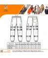 Pantalón deportivo con refuerzos en alta visibilidad naranja flúor