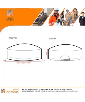 Gorro redondo de cocina con tejido anti manchas