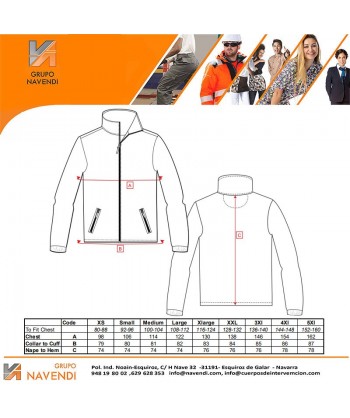 Chaqueta polar gruesa color marino