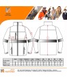 Chaqueta softshell de doble capa y cintas reflectantes marino