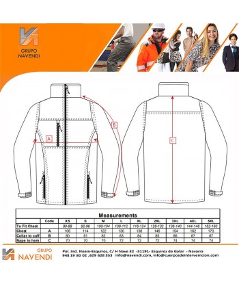 Chaqueta softshell de triple capa muy grueso y grandes tallas