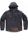 Parka deportiva impermeable y acolchada color negro