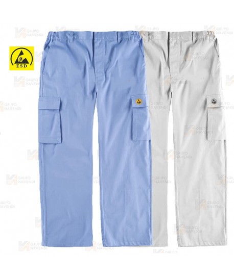 Pantalón ESD antiestático multibolsillos