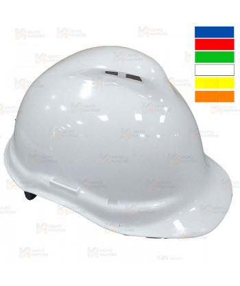 Casco ventilado con arnés textil y ajuste estándar