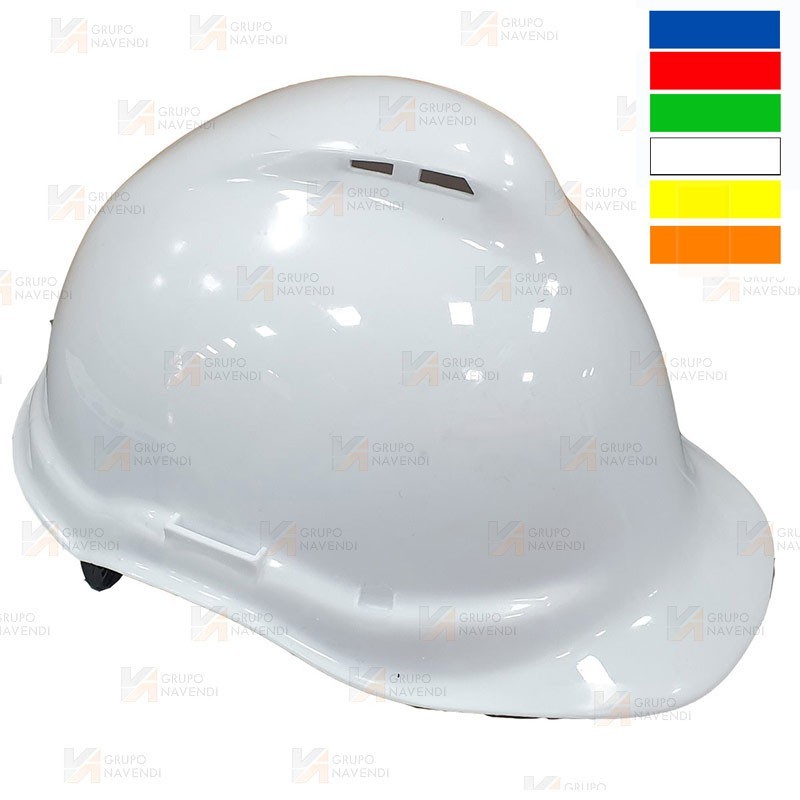 Casco ventilado con arnés textil y ajuste estándar