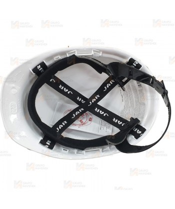 Casco ventilado con arnés textil y ajuste estándar
