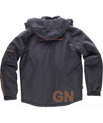 Parka deportiva impermeable y acolchada color negro