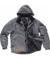 Parka deportiva impermeable y acolchada color gris