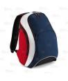 Mochila deportiva con bolsillo para medios digitales y salida para auriculares