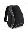 Mochila deportiva con bolsillo para medios digitales y salida para auriculares