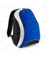 Mochila deportiva con bolsillo para medios digitales y salida para auriculares