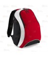 Mochila deportiva con bolsillo para medios digitales y salida para auriculares