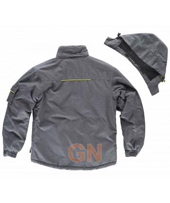 Parka deportiva impermeable y acolchada color gris