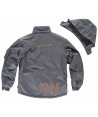 Parka deportiva impermeable y acolchada color gris