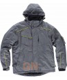Parka deportiva impermeable y acolchada color gris