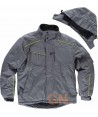 Parka deportiva impermeable y acolchada color gris