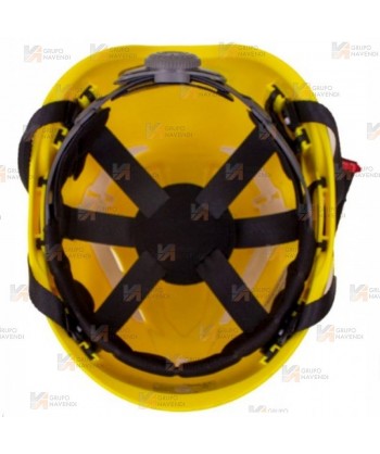 Casco para trabajos en altura color amarillo