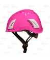 Casco para trabajos en altura color rosa