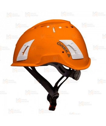 Casco para trabajos en altura color naranaja
