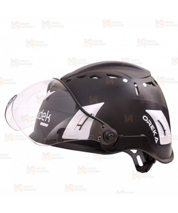 Casco para trabajos en altura con visor o gafas incorporadas