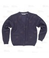 Chaqueta de cuello pico color azul marino