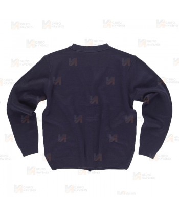Chaqueta de cuello pico color azul marino