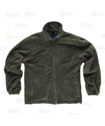 Parka con forro polar desmontable y capucha color verde botella