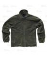 Parka con forro polar desmontable y capucha color verde botella