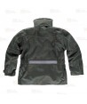 Parka con forro polar desmontable y capucha color verde botella