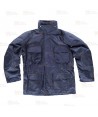 Parka con forro polar desmontable y capucha color azul marino