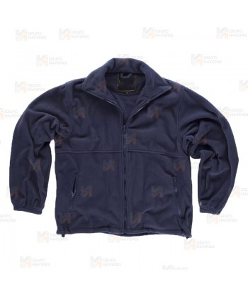 Parka con forro polar desmontable y capucha color azul marino