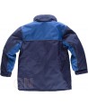 Parka acolchada bicolor con capucha marino/azafata