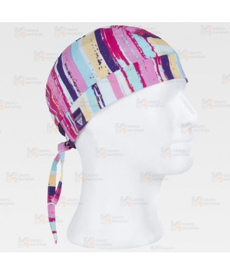 Bandana sanitaria en  tejido elástico y estampado