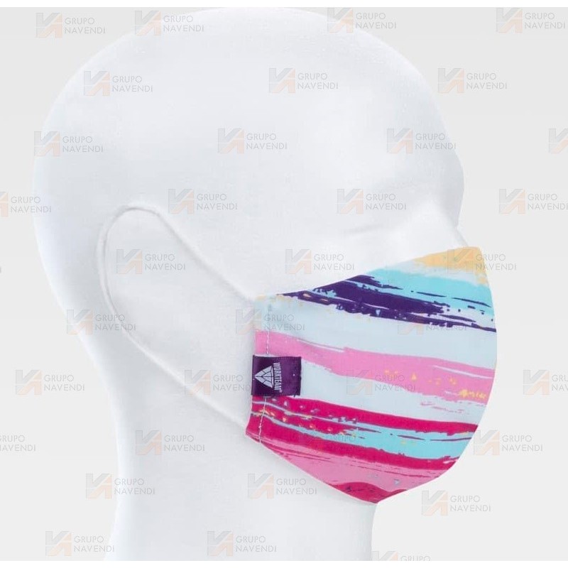 Mascarilla reutilizable estampada con filtro