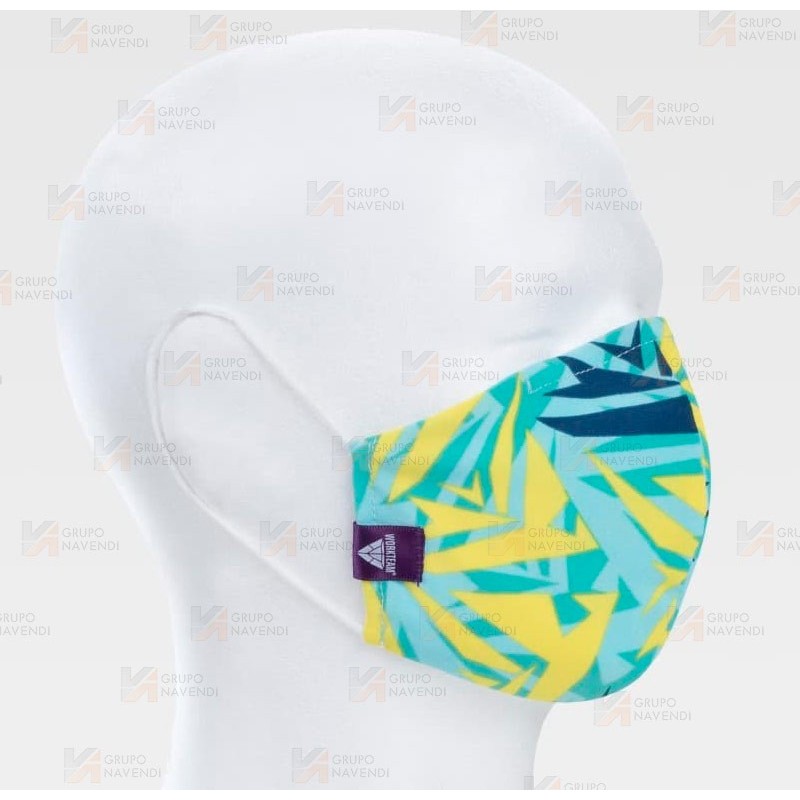 Mascarilla reutilizable estampada con filtro