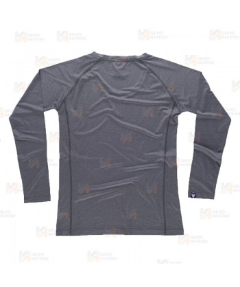 Camiseta técnica de manga larga y cuello redondo color negro para mujer
